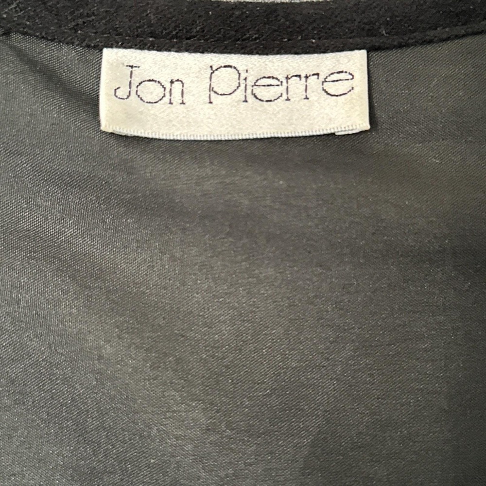 Vintage 80s Jon Pierre Womens Cardigan L Black Gold Oversized Sweater - Picture 10 of 12